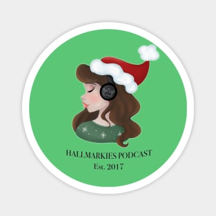 Hallmarkies Podcast Santa Girl Tee Magnet